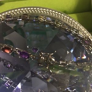 Gemstone bracelet sterling silver 925.